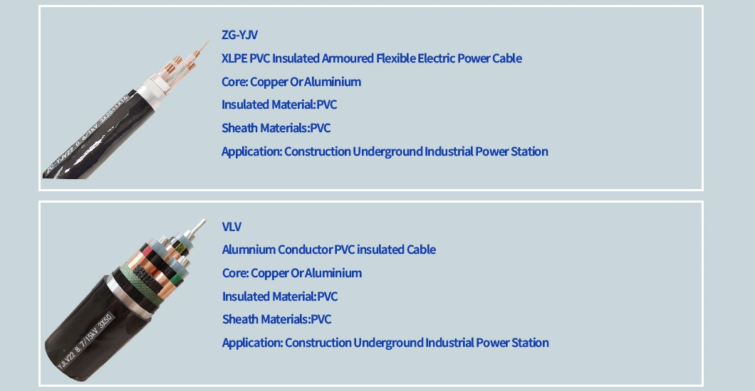 Multi Core XLPE Insulated PVC Sheathed Copper Conductor Flame Retardant Power Cable