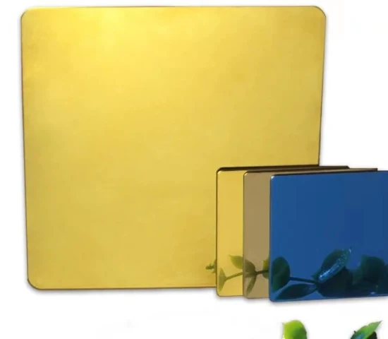 Hxc PVD miroir couleur or enduit revêtement doré tôle et plaque décoratives en acier inoxydable tôle d'acier inoxydable 201